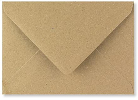 C6 Coloured envelopes for A6 Greeting Cards Wedding Invitation Crafts 114x162mm - Pack of 100 (Kraft Brown)