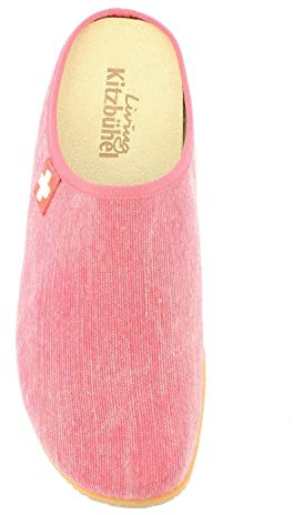 Living Kitzbühel - Cotton - Schweizer Kreuz - Pantoffeln (41 EU Flamingo)