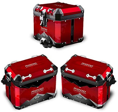 AZgraphishop VALIGIE Komplett kompatibel mit BMW Aluminium 2. Modell R 1200 GS ADV Racing Red VA2-FM-007