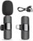Microfono Wireless Androide Mini Microfono Lavalier Plug&Play per YouTube/Live Stream/Vlog/Intervista/Videoregistrazione/Podcast, con 2.4G Ultra Low Delay Costruito in Chip di Riduzione del Rumore
