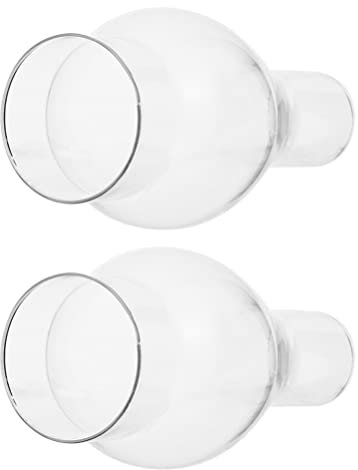 NUOBESTY 2 Piezas Pantalla De Queroseno Accesorio De Decoración De Pantalla Velas De Té Pantalla De Lámpara De Vela Artesanal Velas Rojas Candelabro Pequeño Tubería Lámpara De Carbón Vidrio