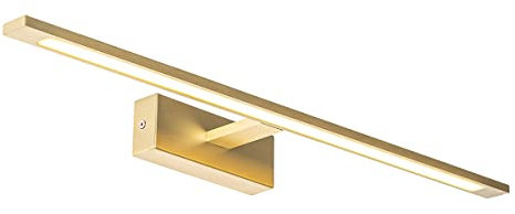 Qazqa - Design Bad I Badezimmer Wandleuchte Messing 62 cm inkl. LED IP44 - Jerre - Stahl Länglich - I LED
