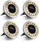 FASFUTURE Luci Da Esterno Solari, 16 LED, Faretti A Led, Lampade Da Giardino, Batteria 1000 NiMh-mAh, IP65, 4 Pezzi (Luce Calda)