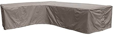 Raffles Covers Schutzhülle für Eck Lounge Sofa 270 x 210 x 100 H: 70 cm | Atmungsaktiv | Wasserdicht | UV - beständig | Doppelt genähte, PU-versiegelte Naht | Elastischer Kordelzug |