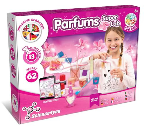 Science4you Super Parfümlabor für Kinder, 13 Experimente, mach dein eigenes Parfüm, Parfüm Selber Machen Set, Spiele und Geschenke für Kinder ab 8 Jahren
