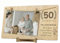 CONTRAXT Marco de fotos 50 años aniversario cumpleaños. Ideas detalles regalos 50 aniversario parejas novios casados bodas de oro Tarjeta felicitacion Feliz aniversario hombre mujer (50 Años)