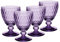 Villeroy & Boch Boston Lavender Weißweingläser 4er Set, 230 ml, Farbige Weingläser mit Facettenmuster, Kristallglas für Weißwein, Spülmaschinengeeignet, Lila