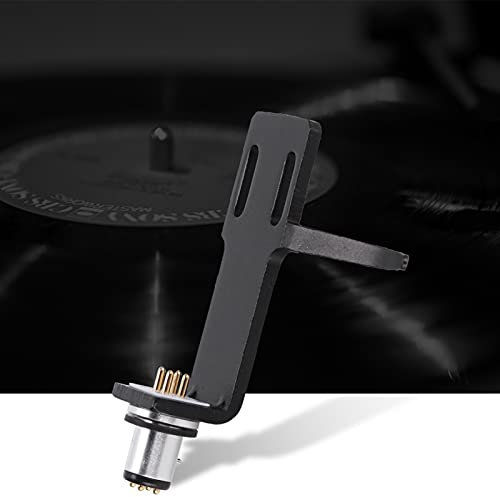 mit 4 Kabeln und 2 Paar Schrauben Lange Betriebszeit Phonographenspieler Headshell Stabile Leistung, für Headshell-Plattenspieler, für High-End-Phono-Tonabnehmer (Schwarz)