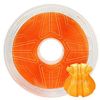 LeoPlas ABS Filament 1.75mm Transparent ABS Filament 1kg für 3D-Druckmaterial Druckerzubehör (Transparent Orange)