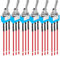 Gebildet Lot de 6 mini interrupteurs à bascule pré-câblés MTS-103 bleu 125 VAC 6 A, 3 broches 3 positions ON/OFF/ON On/Off/On pour voiture, véhicules marins