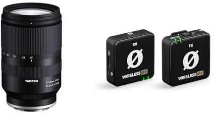 TAMRON 17-70mm F/2.8 Di III-A VC RXD zoom lens for APS-C mirrorless system cameras & RØDE Wireless ME Ultra-compact Wireless Microphone System with Built-in Microphones