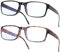 Gaoye 2 Pack Lesebrillen Damen Herren mit Blaulichtfilter Augenoptik Brille Lesehilfe für Damen Herren