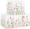 Clastyle Juego de 3 Cubos de Almacenamiento Flores Caja Organizadoras de Almacenaje Juguetes Libro para Infantil Cubo de Almacenaje Armario para Ropa Mujer Niña, Rosa, 30x30x30 cm
