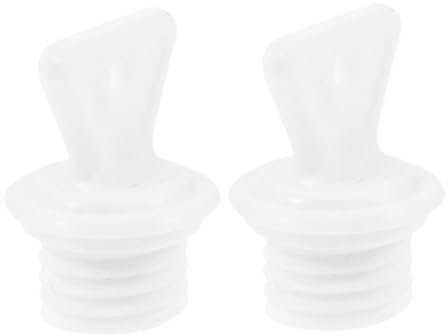 Healvian 2 Stück Stöpsel für Wärmflasche mit heißem Wasser, Deckel für kleine Warmwasserbereiche, wasserdicht, Deckel für Wärmflasche, weiß
