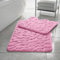 EXQUIZIT HOME Bath Mat Memory Foam Pebble Stone Quick Dry Non Slip Ultra Absorbent Bathroom Rug Pedestal Toilet Mats Sets 2 Pieces COLOUR BLUSH PINK