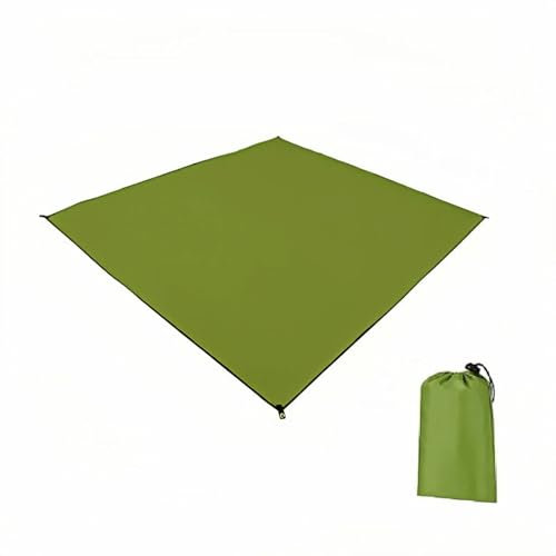 Kiuiom Telo Sottotenda,Tappetino per Tenda Ultraleggero,Tappeto per Tenda Impermeabile,Campeggio Telo da 1-6 Persone per Picnic,Spiaggia,Viaggi,Escursionismo,Campeggio,Durevole,Verde,210 * 150cm