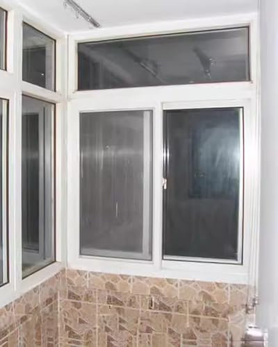 Finestra Sostituzione Finestra Veranda Bianca, Schermo per Finestre Seminterrato con Vetro e Telaio, Grande Piccola Finestra Domestica per Capannoni Pollai, Ristrutturazione Bagno(38x16inch/97x41cm (W