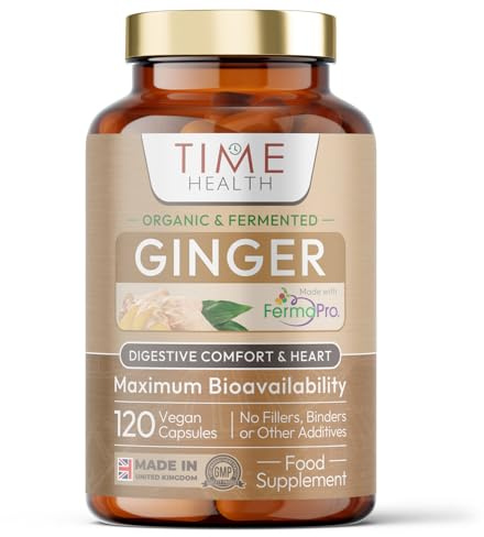 New: Organic Fermented Ginger – 120 Capsules – Highly Bioavailable – Digestive Comfort, Heart, Inflammation & Antioxidant Support – Vegan – UK Made Supplement – GMP Standards – Zero Additives