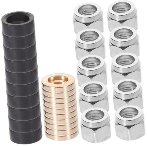 Warmhm 10pcs Gas Fittings Kit Flare Nut Washer for Gas Pipe Secure Connection