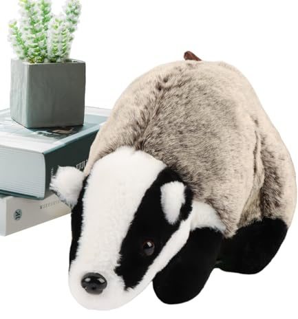 Generico Animale Di Di Tasso - Peluche Selvaggio Realistico, Design Realistico In Piedi | Morbida Bambola Coccolosa | Simulazione Giocattolo Decorazione Della Casa Espositore Per Ufficio, Regalo Pe