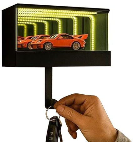 Générique Car Garage Key Holder | Keychain Organizer With LED Lights | Car Key Hangers For Door Apartment Home Office Entryway Mail And Others