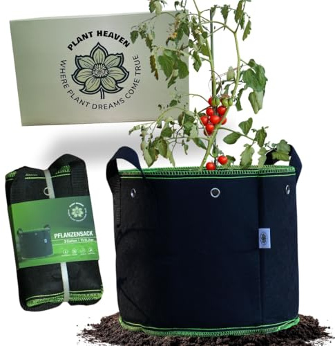 Plant Heaven® Stofftopf 11L 10er-Set | Atmungsaktive Vlies-Pflanztöpfe | Wetterfest, Formstabil & Drainage-Optimiert | Für Balkon, Garten & Indoor (11 Liter, 10, stück)