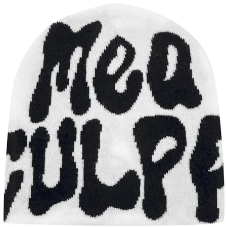 MEA Culpa Mütze Damen Wintermütze Beanie Weiche Warm Bequem Mütze Winter Frühling Herbst Fashion Streetwear Skater Strickmütze Y2k Beanie