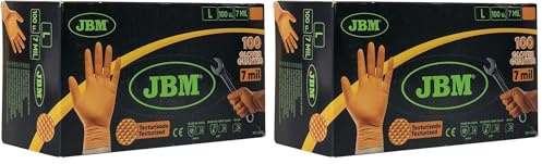 GUANTES NEGROS DESECHABLES DE NITRILO T:L 7,0MIL (100 UDS.) TEXTURA DIAMANTE (Paquete de 2)