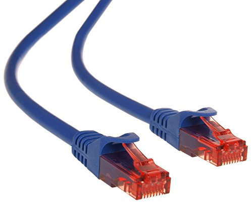 Maclean MCTV-303 N Ethernet Kabel Netzwerkkabel Patchkabel 2x RJ45 UTP cat6 Netzwerk Lan Kabel 10 Gigabit/s (3m, Blau)