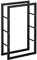 HOMCOM Range bûches Etagère porte bois de cheminée porte-bûches design contemporain charge max. 100 Kg dim. 60L x 25l x 100H cm métal noir