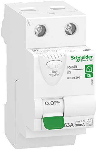 Schneider Electric - RESI9 XE - interrupteur différentiel - 2P - 63A - 30mA - Type Fsi - embrochable - R9ERF263