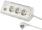 Electraline 62513, Mehrfachsteckdose, 3-fach Steckdosenleiste mit 2 USB-Anschluss und LED-Nachtlicht (mit Schalter) Multifunktionale Ecksteckdose für Küche und Büro (1, 5M Kabel), Weiß