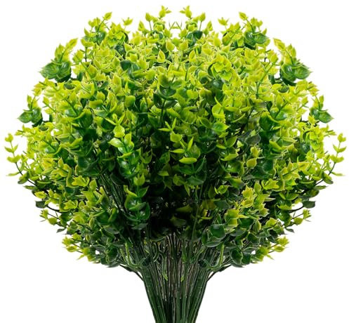 Boic Fleurs Artificielles Extérieures Branches D'arbres, Fleurs Deco Résistant Aux UV Fleur Artificielle en Plastique Plantes Artificielles Extérieur pour Le Jardin La Fenêtre Le Mariage La Fête