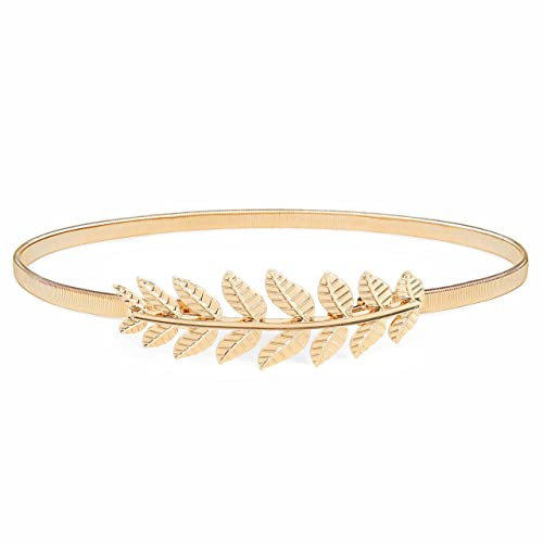 BABEYOND Damen Metall dekorativen Gürtel dünnen Gürtel elastischen Taille Strap Stretchy Gürtel für Kleider