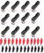 GTIWUNG 12 Pieces 3.7V 18650 Battery Holder with Wire Leads + 24 Pieces Crocodile Clips + 1 Pz 18650 Plastic Battery Box