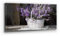 Traumhaftes Lavendel Leinwand-Bild, Deko im Korb in 110x50cm. Oder 9 weitere, schöne Lavendel Bilder als Wandbild zur Deko für Küche, Flur, Wohnzimmer & Schlafzimmer. Aufgespannt auf Holzrahmen