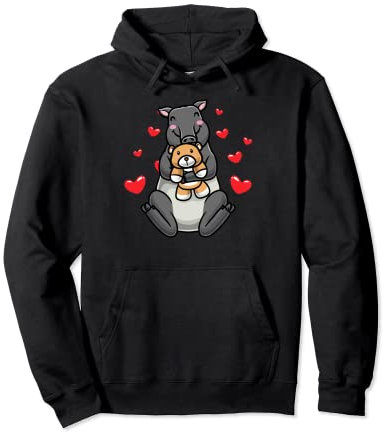Kawaii Tapir Kuscheltier Herz Tapir Pullover Hoodie