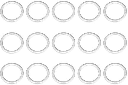 X AUTOHAUX 15uds Motor Aceite Aplastamiento Arandelas Juntas para Vehículo 16x20x1.5mm