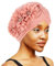 Turban Damen Sommer Turbanhut mit Blumen Knoten Kopfwickel Elastisch Turban Mütze Elegant Afrikanisch Headwrap Leicht Turbankappe Muslem Kopftuch Mädchen Haarband für Chemo Strand Haarpflege Rosa