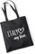 Huuraa Jutebeutel Italy my love Geschenk 10 Liter Black Baumwolle Italy Präsent