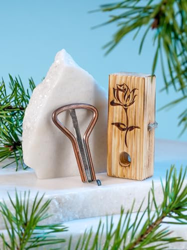 Die jüdische Harfe Shamanicshop Die Rose (Tragetasche) ist eine Harfe für Anfänger, ein handgefertigtes Musikinstrument mit wunderschönem Klang von ausgezeichneter Qualität, die originale russische