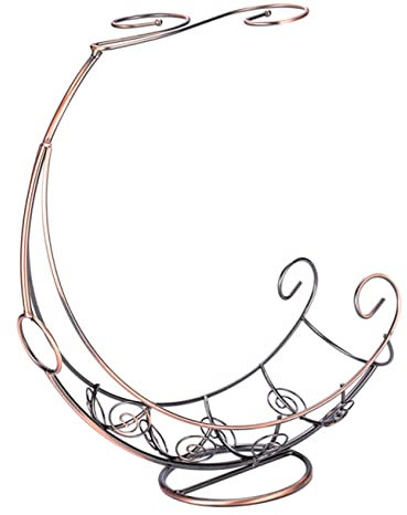 MAGICLULU Cabinet Wine Organizer Wine Glass Shelf Wine Bottle Display Rack Wine Cup Holder Metal Wine Rack Wine Rack Small Wine Stand Wine Glass Holder Individual Wrought Iron European Style