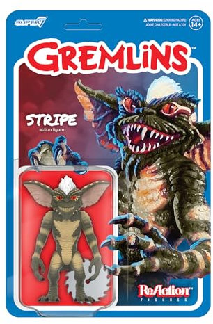 Super7 Gremlins Stripe – 9,5 cm große Gremlins Actionfigur mit Zubehör, Klassische Film-Sammlerstücke und Retro-Spielzeug