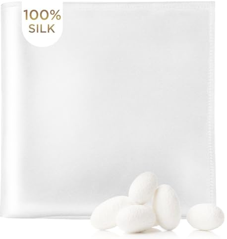 MANSPHIL 100% Silk White Pocket Squares for Men, Suit Handkerchiefs for Wedding Tuxedo Hanky, 11x11, Solid