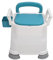 Adjustable Height Portable Toilet Seat with Widen Handle, Non-Slip Bedside Commode Chair for Elderly, Includes Garbage Bag - Blue