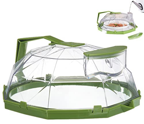 Microwavable Food Guard - Long-Lasting Heat Shield, Food Plate with Steam Vents | Kitchen Esentials with Holding Handle, Hanging Food Saver for Fruits Vegetables and Washing Bowls