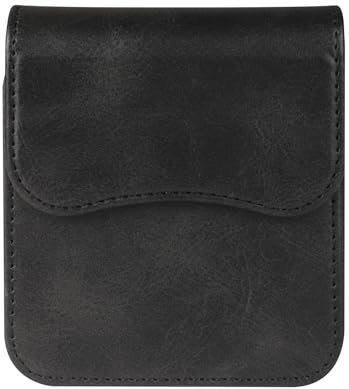 Funda Móvil Cinturón Cuero Negro Compatible con Samsung Galaxy Z Flip 6 5 4 3 2 1 5G, Riñonera Cuero Bolsa Cinturón Móvil Compatible con Huawei P50 Pocket/Pocket S/Motorola RAZR 5G/RAZR+/RAZR 50 Ultra