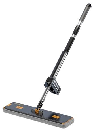 XUEBMA Extra Large Area Mop, Flat Mop Hands Free Mop Multi Function Mop Home Cleaning System(BlackA)
