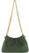 modamoda de - T259 - Bolso bandolera XS de piel italiana, Suede Botella Verde, extra-small