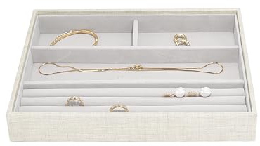 Stackers Oatmeal & Linen Classic Ring & Bracelet Layer